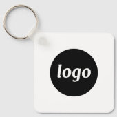 Simple Logo QR Code Business Key Ring (Front)