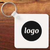Simple Logo QR Code Business Key Ring (Front)