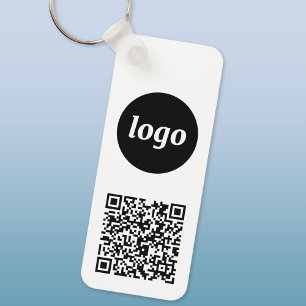 Simple Logo QR Code Business Key Ring