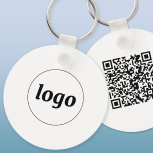 Simple Logo QR Code Business Promotional Key Ring