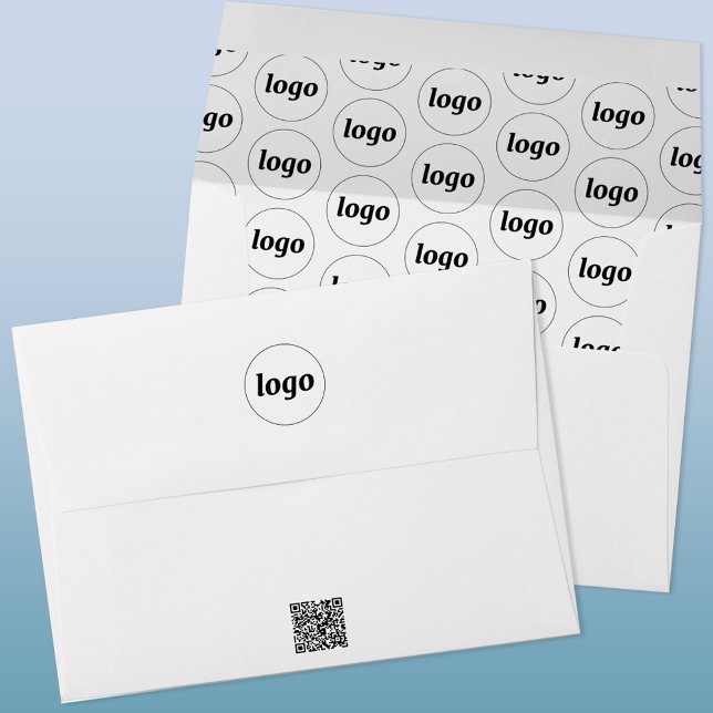Simple Logo QR Code Professional Envelope (Logo QR code promotional business envelope)