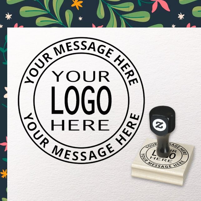 Simple Logo Replacement & Bold Customisable Text Rubber Stamp (Creator Uploaded)