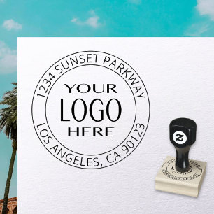 Simple Logo Replacement & Customisable Text Rubber Stamp