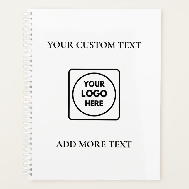 Simple Logo Text Business Branding notebook Planner (Front)