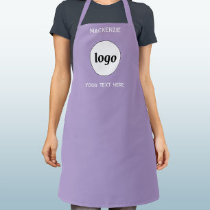 Simple Logo Text Business Branding Pastel Lilac Apron