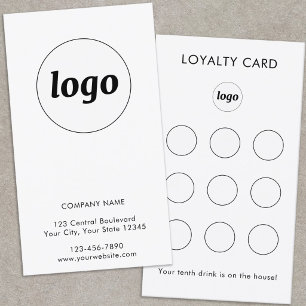 Simple Logo Text Business Customer Loyalty Card