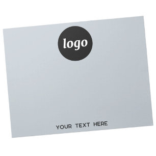 Simple Logo Text Business Promotional Blue Notepad