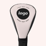 Simple Logo Text Business Promotional Blush Pink Golf Head Cover<br><div class="desc">Add your own logo and choice of text to this design.  Remove the top or lower text if you prefer.  Minimalist and professional.  Great as a promotional product for your clients and customers.</div>