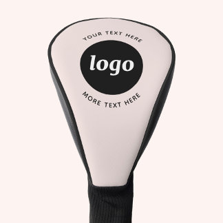 Simple Logo Text Business Promotional Blush Pink Golf Head Cover