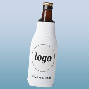 Simple Logo Text Business Promotional Branding Bottle Cooler