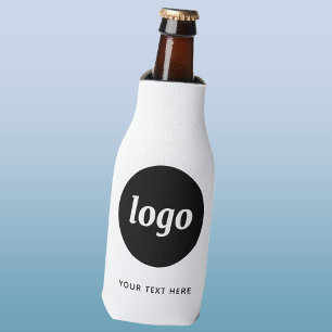 Simple Logo Text Business Promotional Branding Bottle Cooler
