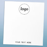 Simple Logo Text Business Promotional Notepad<br><div class="desc">Easily add your own logo and choice of text to this design.  Remove the text if you prefer.  Minimalist and professional to promote your brand.</div>