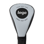 Simple Logo Text Business Promotional Powder Blue Golf Head Cover<br><div class="desc">Add your own logo and choice of text to this design.  Remove the top or lower text if you prefer.  Minimalist and professional.  Great as a promotional product for your clients and customers.</div>