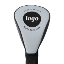 Simple Logo Text Business Promotional Powder Blue Golf Head Cover