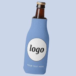Simple Logo Text Business Promotional Sky Blue Bottle Cooler