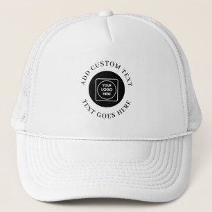 Simple Logo Text Custom Business Trucker Design Hat