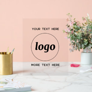 Simple Logo Text Promotional Business Acrylic Sign