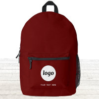 Simple Logo Text Promotional Business Burgundy Red