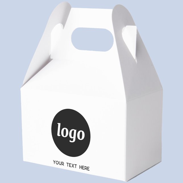 Simple Logo Text Promotional Business Packaging  Favour Box (Simple logo with custom text business branding promotional packaging favor box)