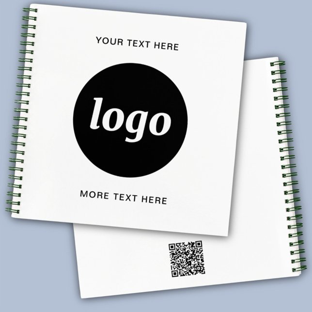 Simple Logo Text QR Code Business Promotional Notebook (Creator Uploaded)