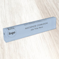 Simple Logo with Custom Text Business Powder Blue