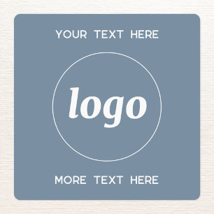 Simple Logo With Text Business Dusty Blue