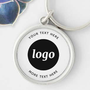 Simple Logo With Text Business Key Ring