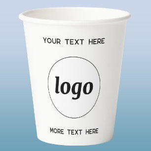 Simple Logo With Text Business Paper Cups