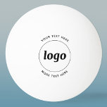 Simple Logo With Text Business Ping Pong Ball<br><div class="desc">Add your own logo and choice of text to this design.  Remove the top or lower text if you prefer.  Minimalist and professional.  Great for employee branding,  or as a promotional product for your clients and customers.</div>