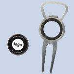 Simple Logo With Text Business Promotional Divot Tool<br><div class="desc">Add your own logo and choice of text to this design,  which will be clipped onto a white circle.  Remove the top or lower text if you prefer.  Minimalist and professional.  Great as a promotional product for your clients and customers.</div>