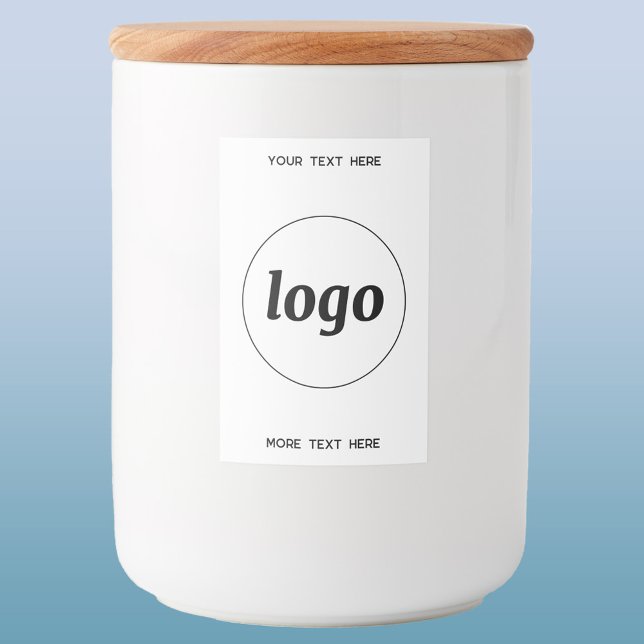 Simple Logo With Text Business Promotional Food Label (Custom logo with text business promotional food container label)