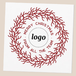 Simple Logo With Text Business Promotional Holiday Card