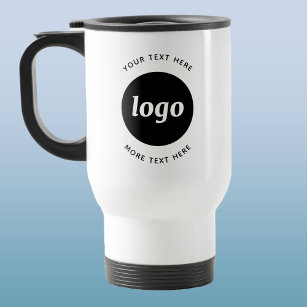 Simple Logo With Text Business Travel Mug