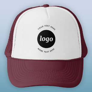 Simple Logo With Text Business Trucker Hat