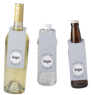 Simple Logo with Text Promotional Business Bottle Tag
