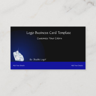 Simple Logos - Jewel Diamond Logo Business Card