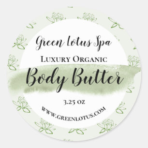 Simple Lotus Body Butter Product Packaging Label
