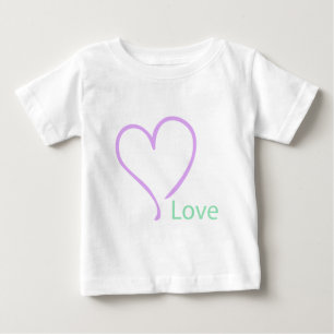 Simple Love and Heart Baby T-Shirt