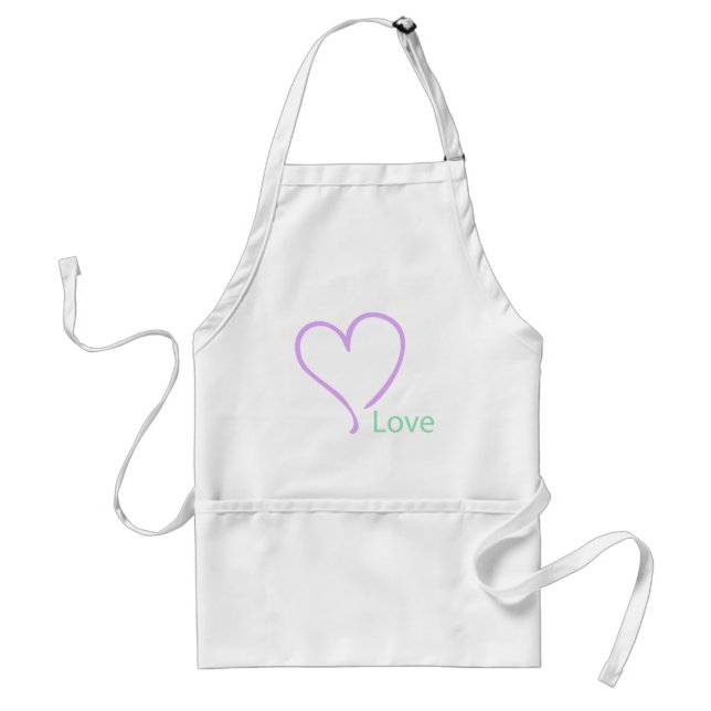 Simple Love and Heart Standard Apron (Front)
