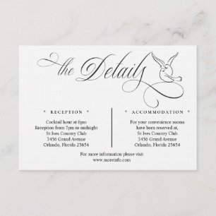Simple Love Birds Script Details Enclosure Card