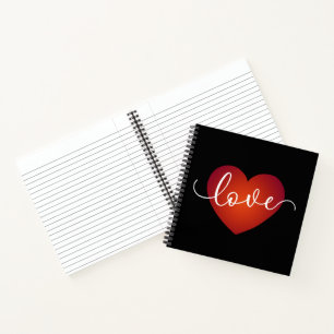 Simple Love Calligraphy Valentine Notebook