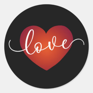 Simple Love Calligraphy Valentine   Sticker