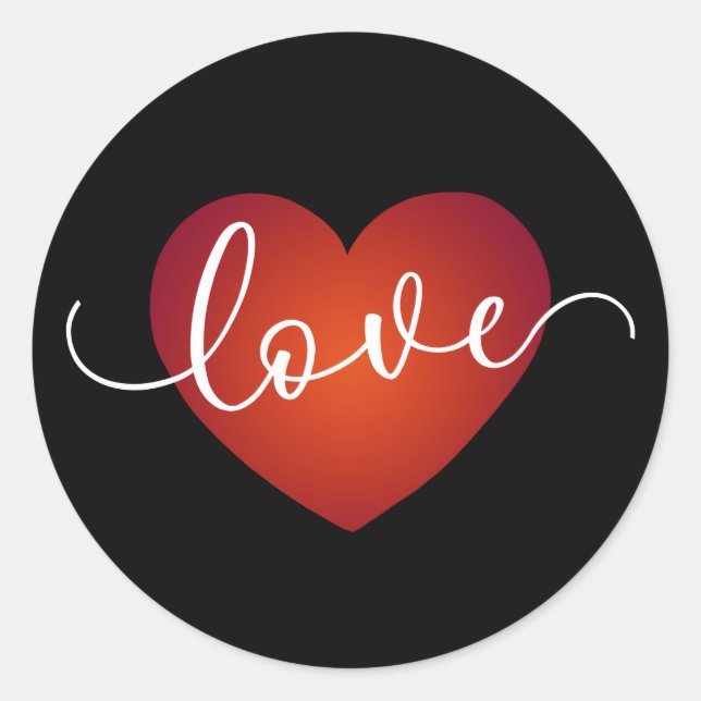Simple Love Calligraphy Valentine | Sticker (Front)