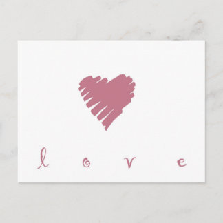 simple love design postcard