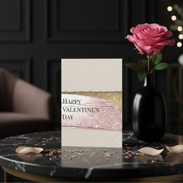 Simple Love, Elegant Gold: Happy Valentine's Day Holiday Card (Creator Uploaded)