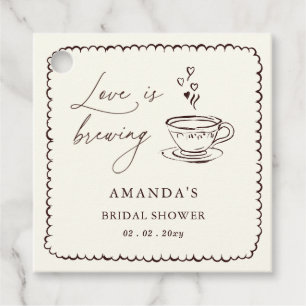 Simple Love is Brewing Coffee Bridal Shower Favour Tags