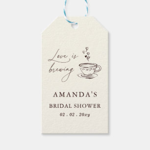 Simple Love is Brewing Coffee Bridal Shower Gift Tags