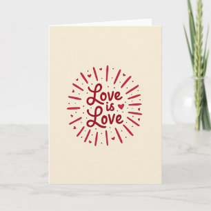 Simple Love Is Love Burst Card