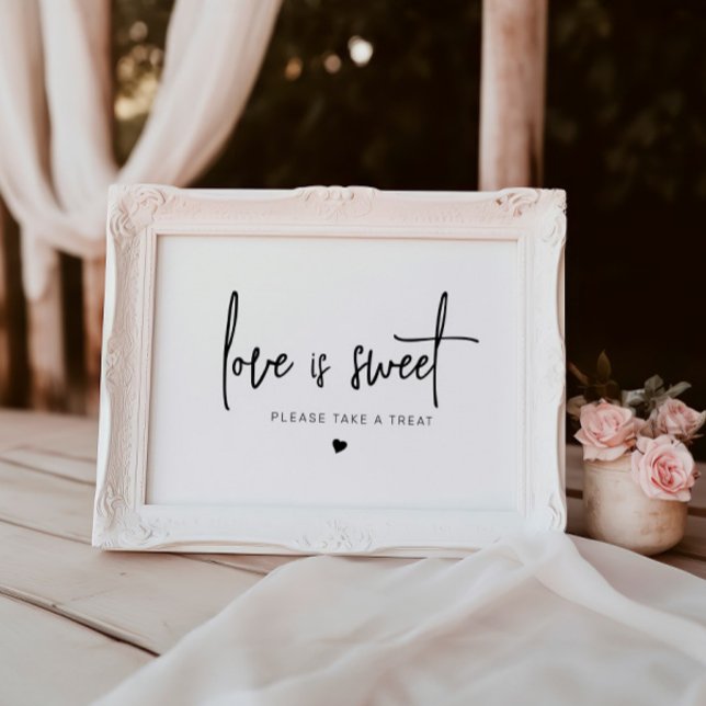 Simple Love is Sweet Wedding Favour Sign (Creator Uploaded)