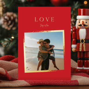 simple LOVE photo christmas fading gold FRAME